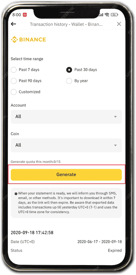 binance genera