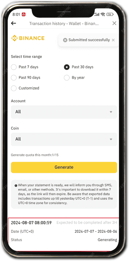 binance attendi
